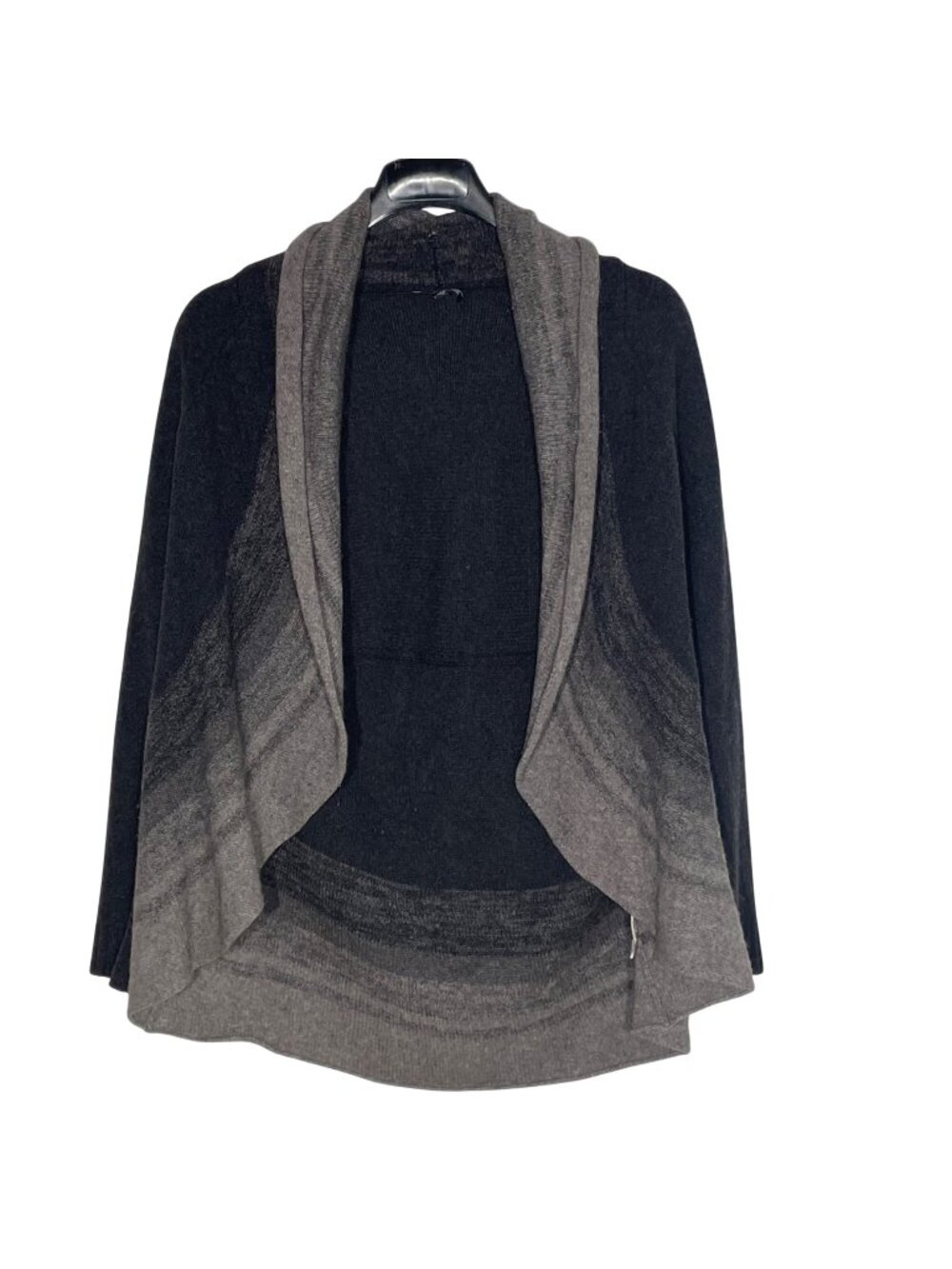 Eileen Fisher Yak Wool Silk Ombre Open Drape Shawl Collar Cardigan Sz LG PET